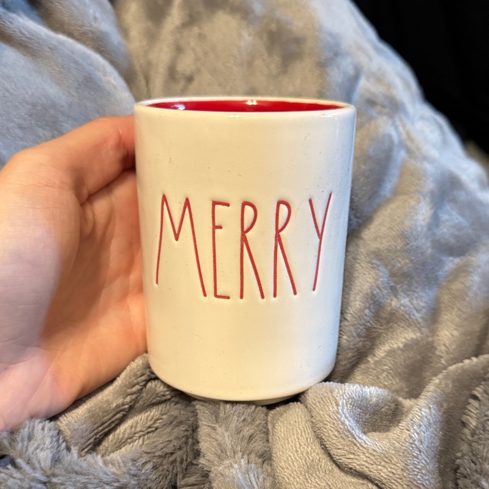Rae Dunn Merry Mug - Red and White